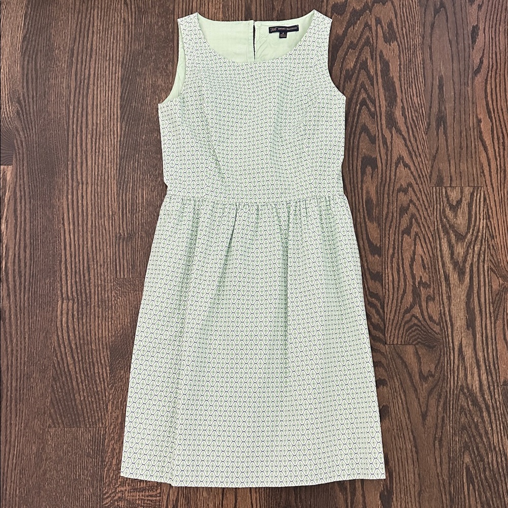Brooks Brothers Light Green Patterned Dress